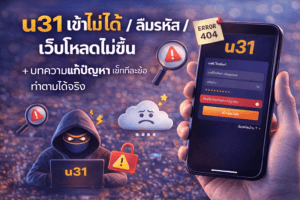 u31 เข้าไม่ได้ ลืมรหัส เว็บโหลดไม่ขึ้น (บทความแก้ปัญหา)